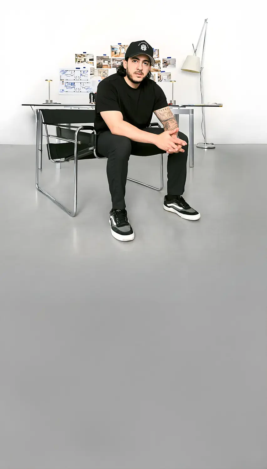 Alejo González in the Hotel Branding House studio