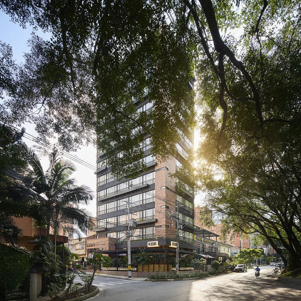 Urbit Social Lofts building in Laureles, Medellín
