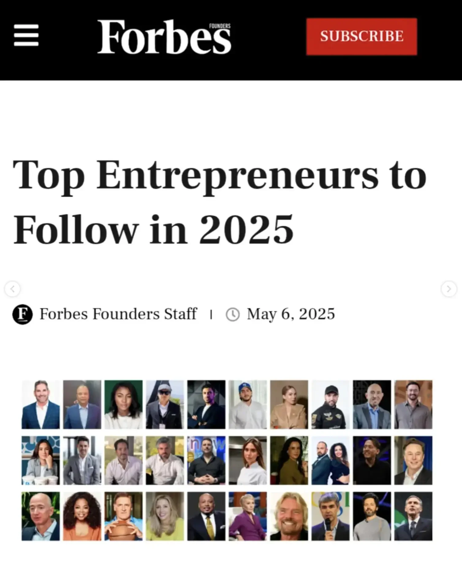 Alejo González in Forbes, Top Entrepreneurs to Follow in 2025