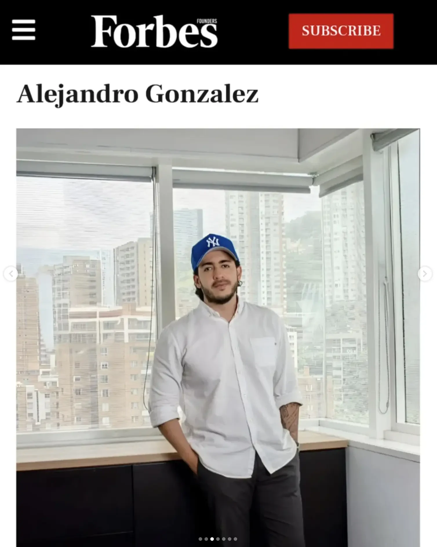 Alejo González in Forbes, Top Entrepreneurs to Follow in 2025