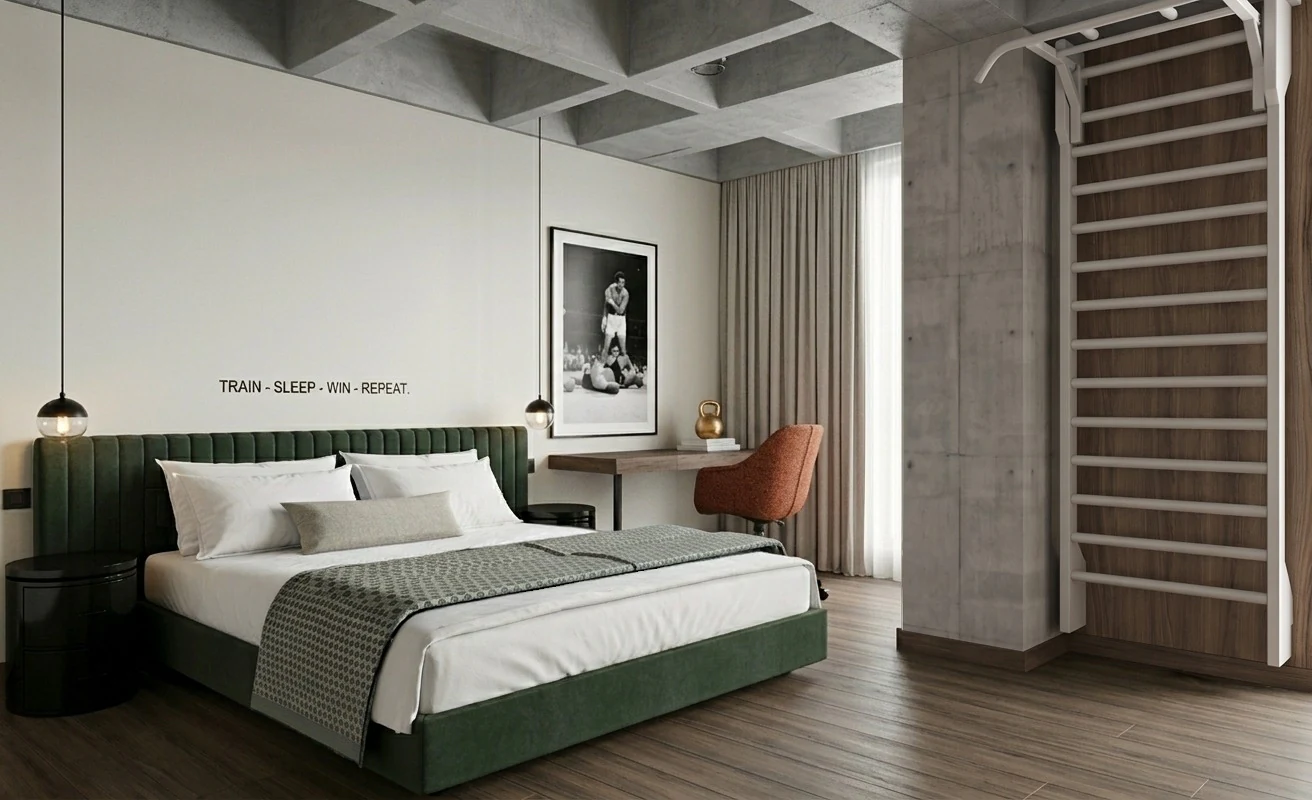 Hotel interior design render: Room