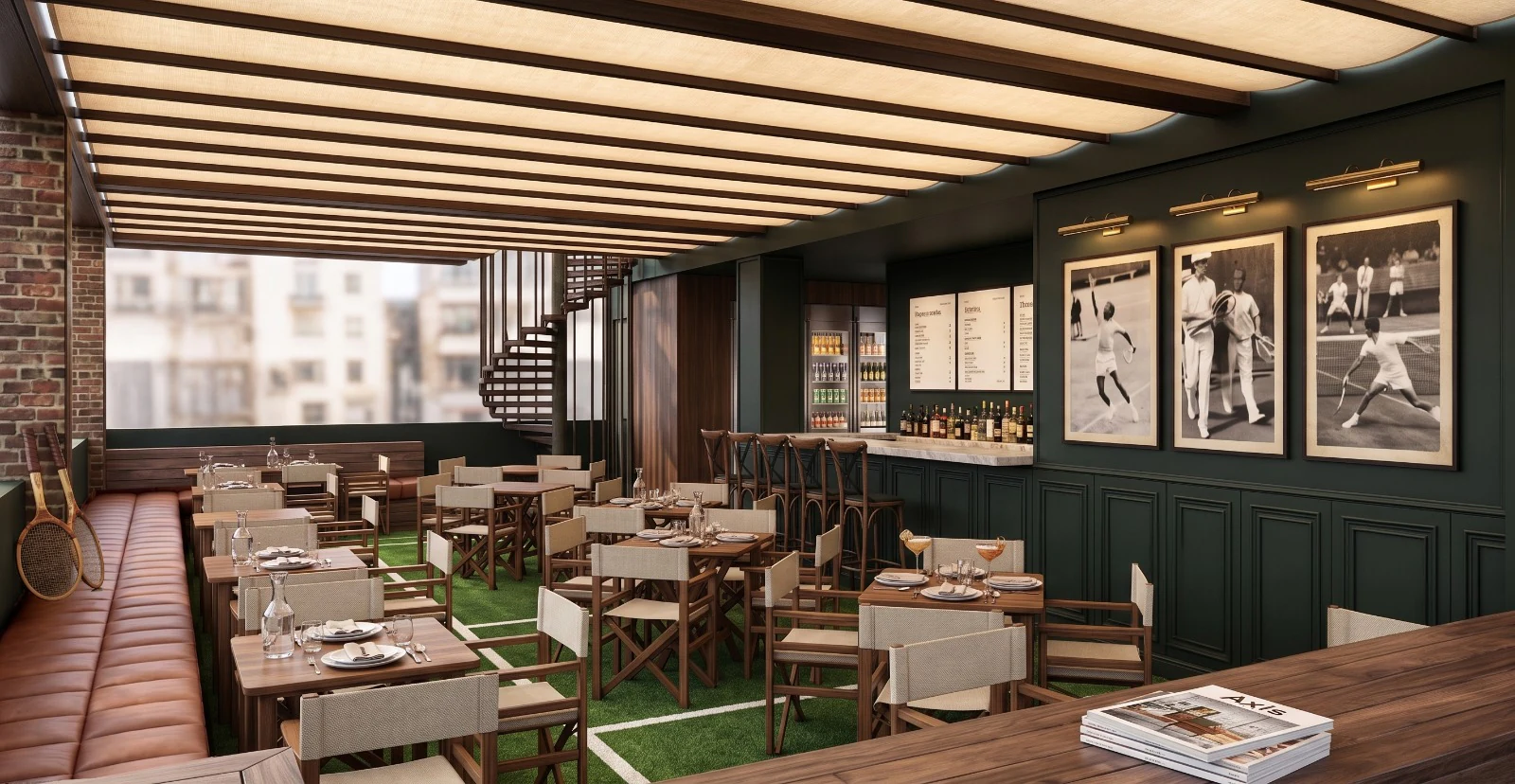 Hotel interior design render: Restaurant