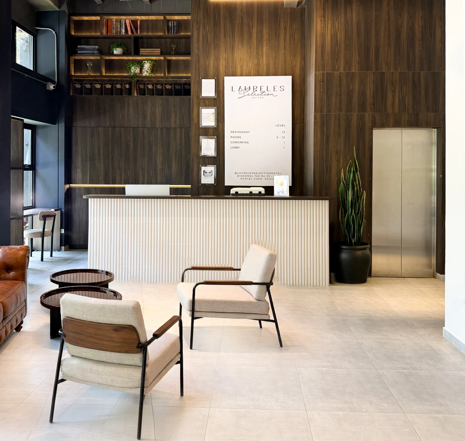 Hotel interior design render: Reception