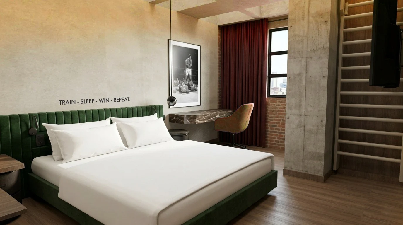 Hotel interior design render: Room